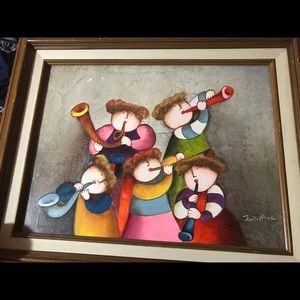 J. Roybal 5 girls playing Trumpet Painting